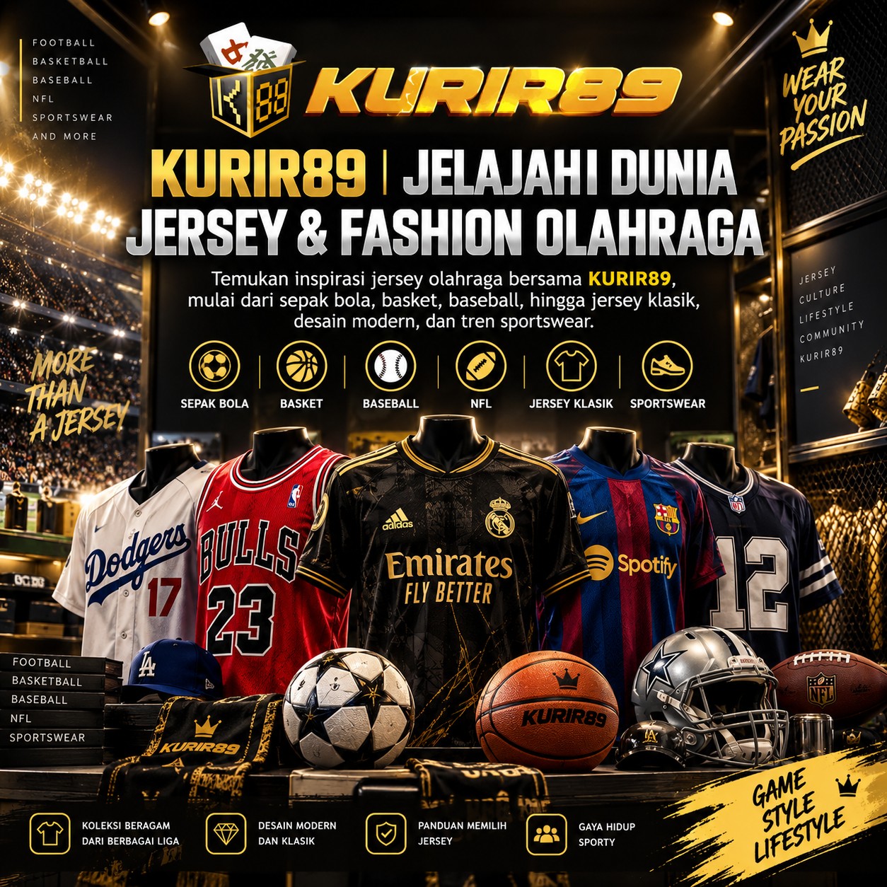 KURIR89 - Jelajahi Dunia Jersey dan Fashion Olahraga, Sepak Bola, Basket, Baseball, dan Sportswear Modern
